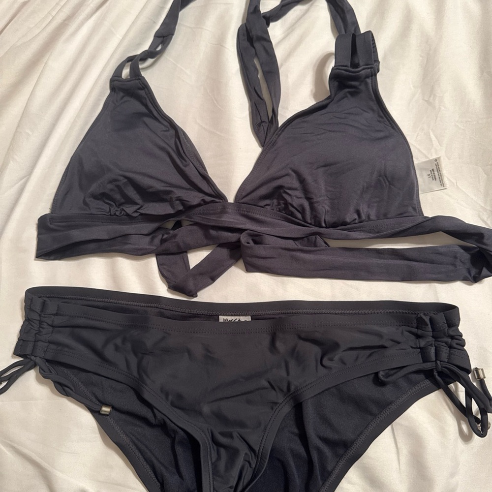 Mossimo Supply Co. Black Wrap Halter Bikini Set